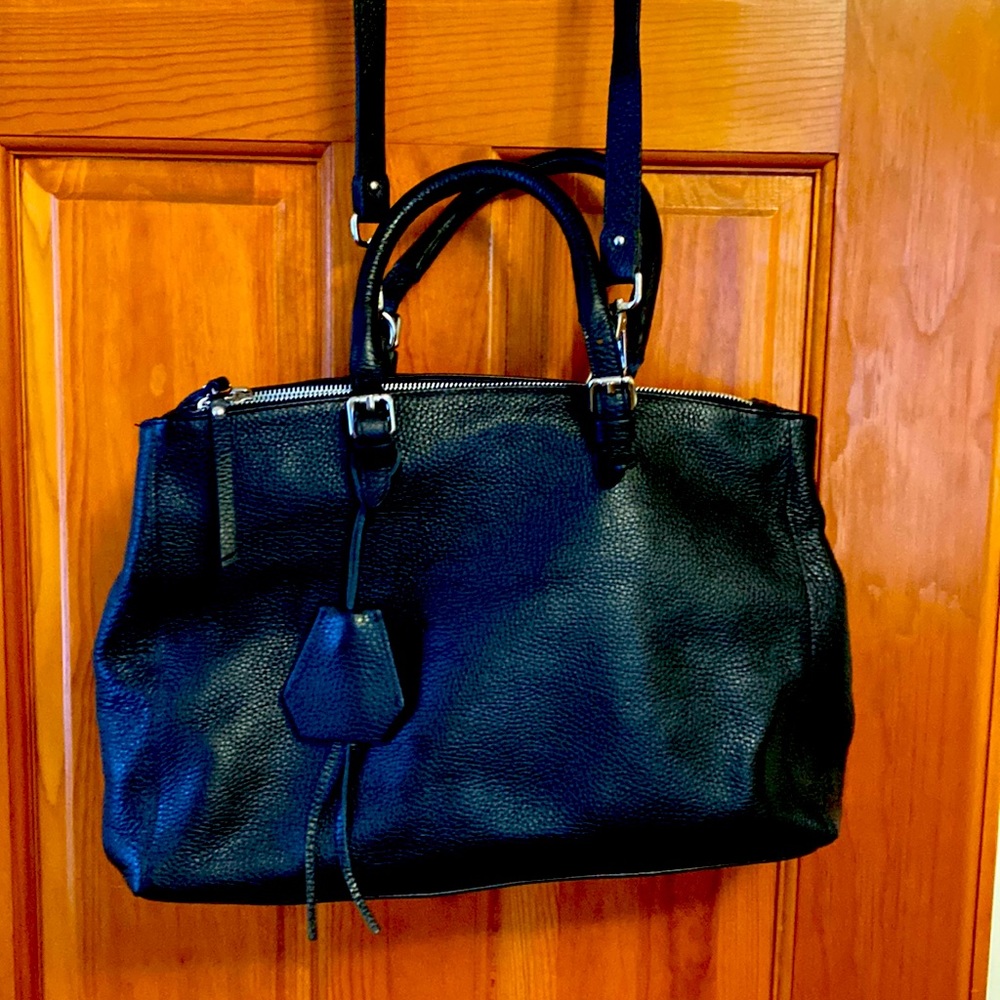 Italian leather large hobo bag
